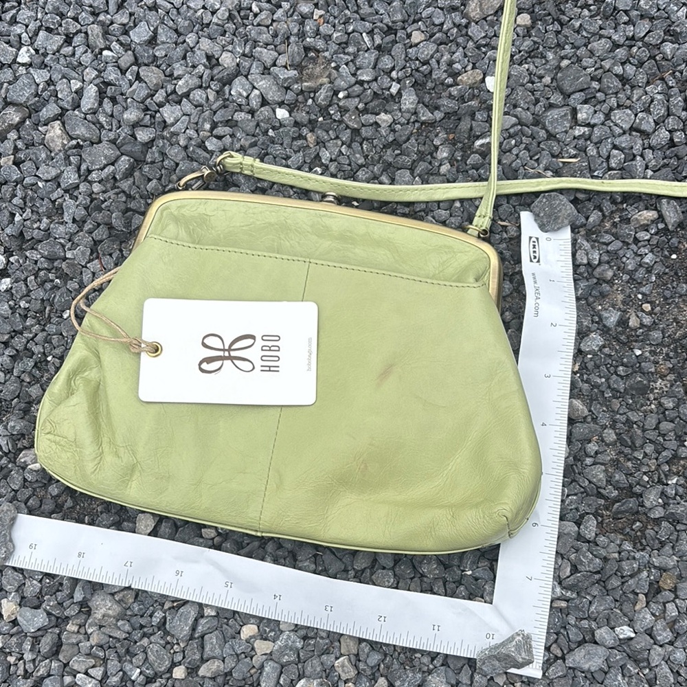 Hobo Green Leather Crossbody Bag